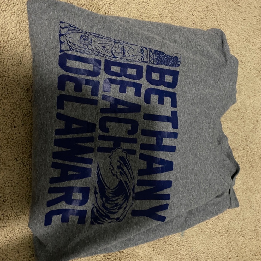 Gray short sleeve Bethany Beach shirt